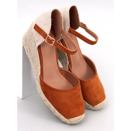 Platten Camel wedge espadriller brun 1