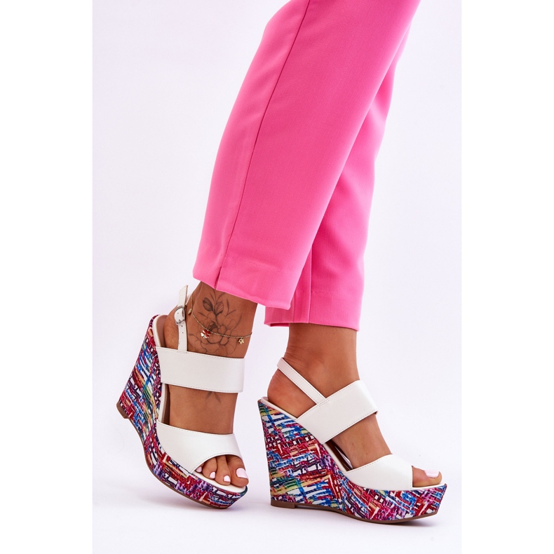 Klädd sandaler för kvinnor Vit Calderia 2