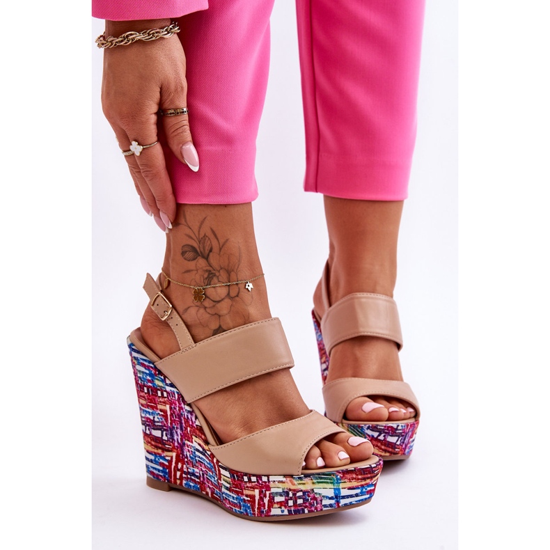 Calderia damsandaler beige 1