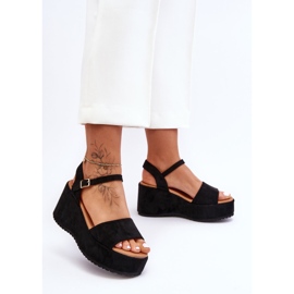 Damsandaler i mocka, svart Lydia 1