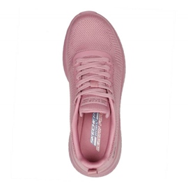 Skechers Memory Foam Bobs Squad Chaos Shoes W 117209 Ras rosa 1