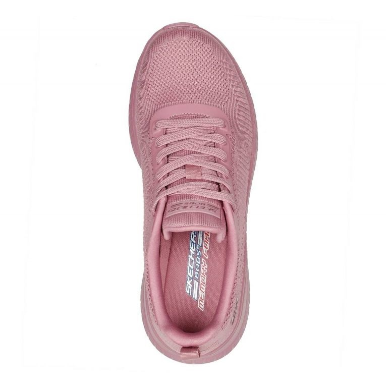 Skechers Memory Foam Bobs Squad Chaos Shoes W 117209 Ras rosa 1