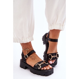 Emori Damsandaler i Emori Läder Utsmyckade Läder svart 2