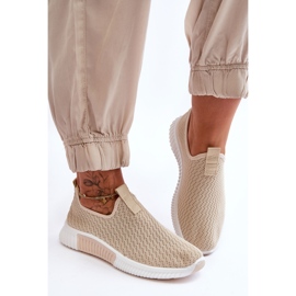 PM1 Klassiska Slip-on Sneakers Beige Frankie 1