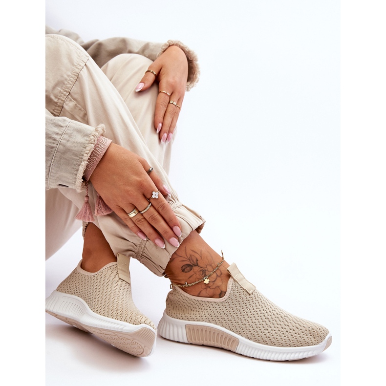 PM1 Klassiska Slip-on Sneakers Beige Frankie 2