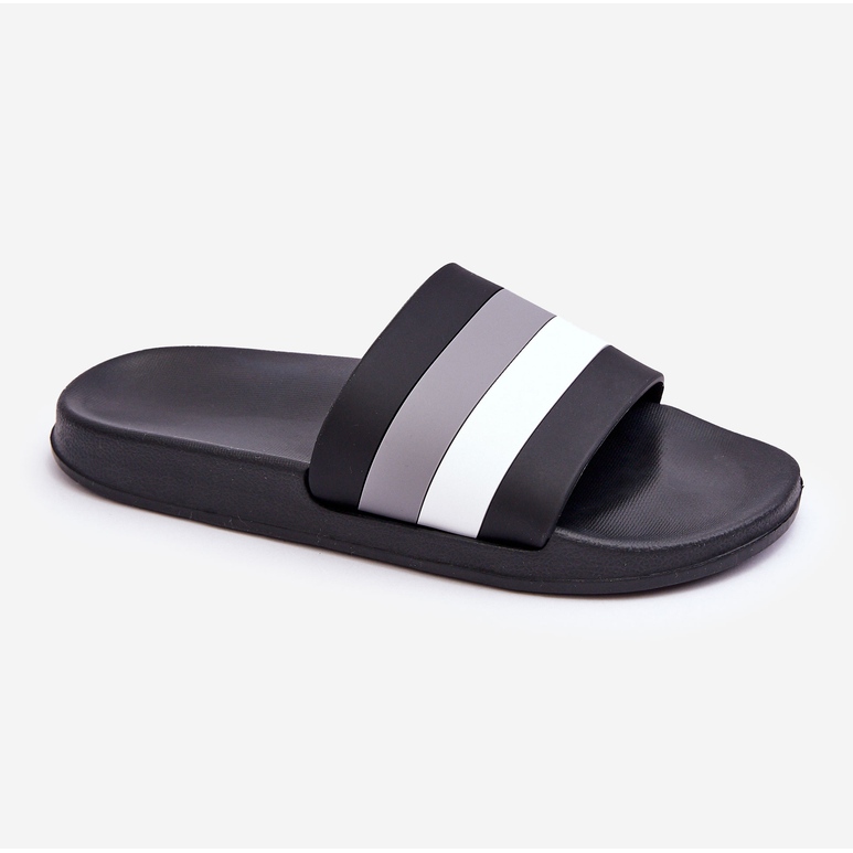 Svart Vision randiga tofflor för kvinnor 1