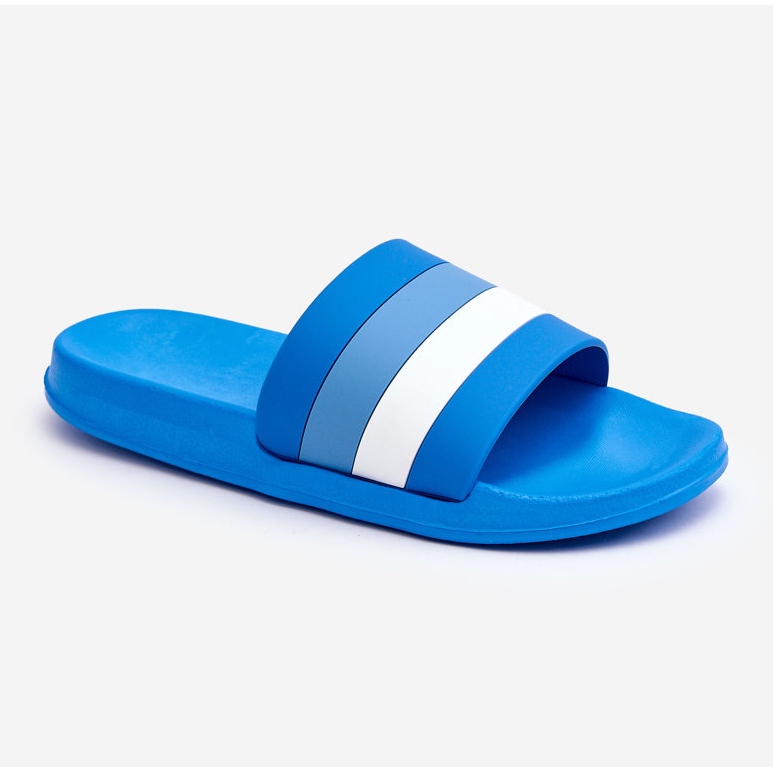 Blå randiga tofflor för damer 1