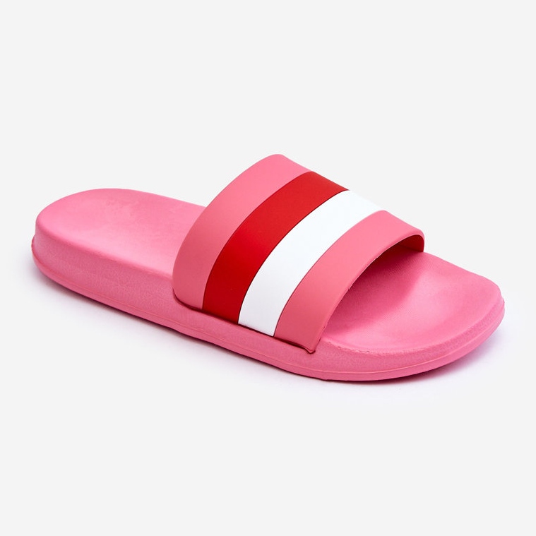 Mörkrosa Vision randiga tofflor för kvinnor 1