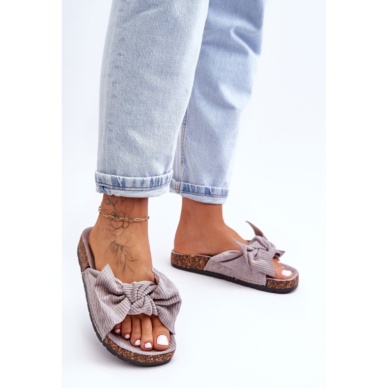 Manchester Cork Tofflor Grå Sommartid 1