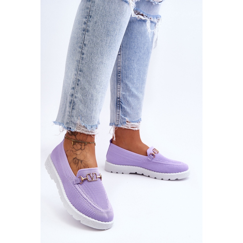 PM1 Alena Slip-On Sneakers för kvinnor med utsmyckningar Lila purpur 1
