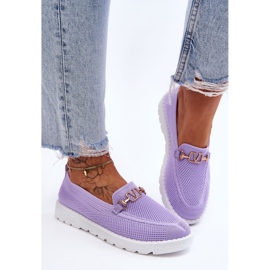 PM1 Alena Slip-On Sneakers för kvinnor med utsmyckningar Lila violett 2