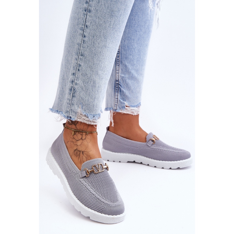 PM1 Slip-On Utsmyckade Sneakers för kvinnor Grå Alena 2