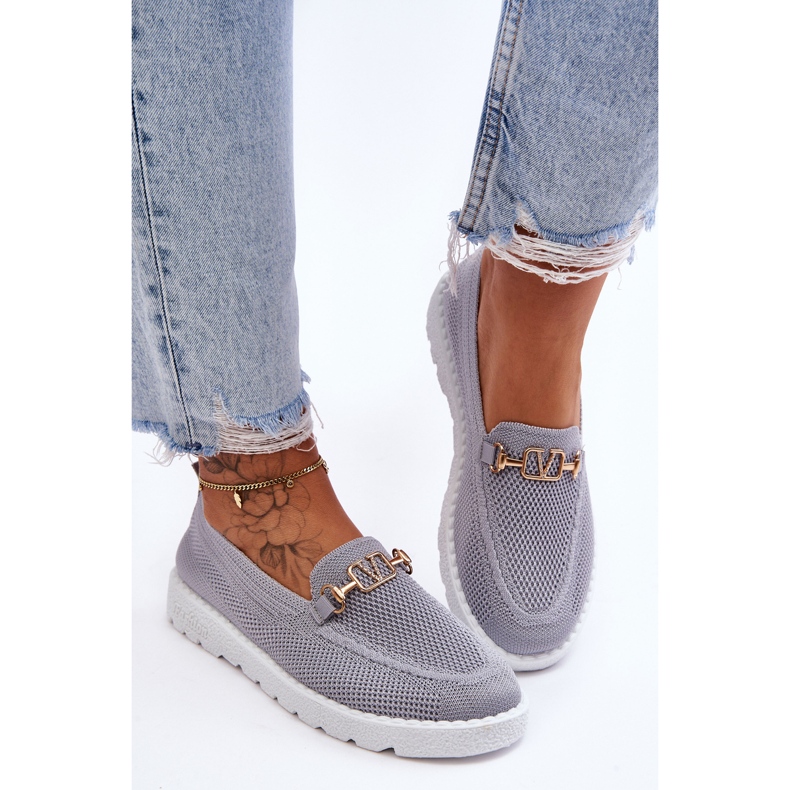 PM1 Slip-On Utsmyckade Sneakers för kvinnor Grå Alena 1