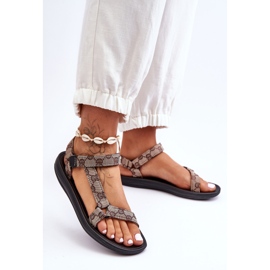 Mönstrade sportsandaler för damer Brun Ultimate 1