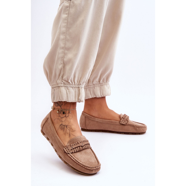 PG1 Loafers i mocka för kvinnor Beige Clorie 2