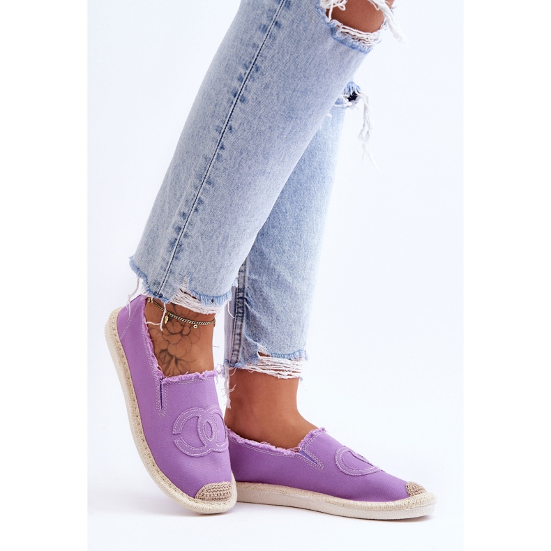 Klassiska Espadriller för kvinnor Violet Flaure purpur 1