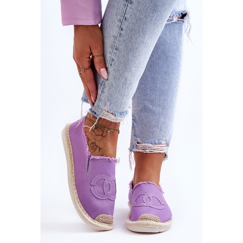 Klassiska Espadriller för kvinnor Violet Flaure violett 2