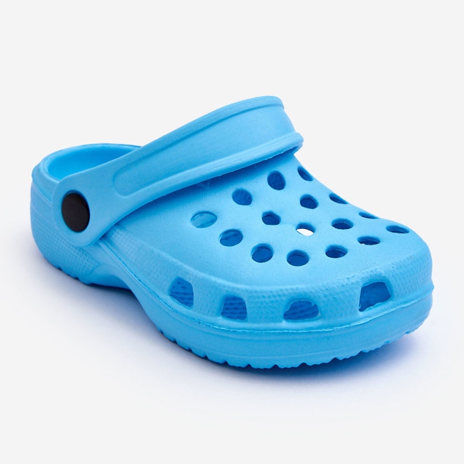 WJ1 Baby Foam Crocs Slides Ljusblå Percy 1