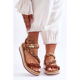 Bekväma damsandaler Brun Jodie 1