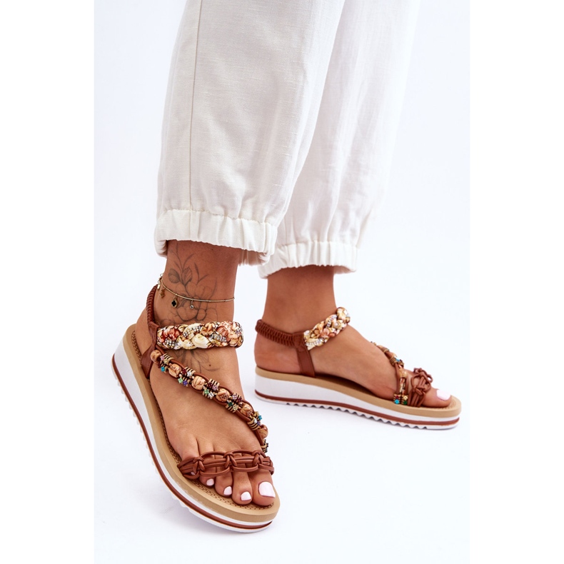 Bekväma damsandaler Brun Jodie 2