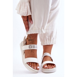 Platta sandaler för kvinnor Big Star LL274939 Vit 2