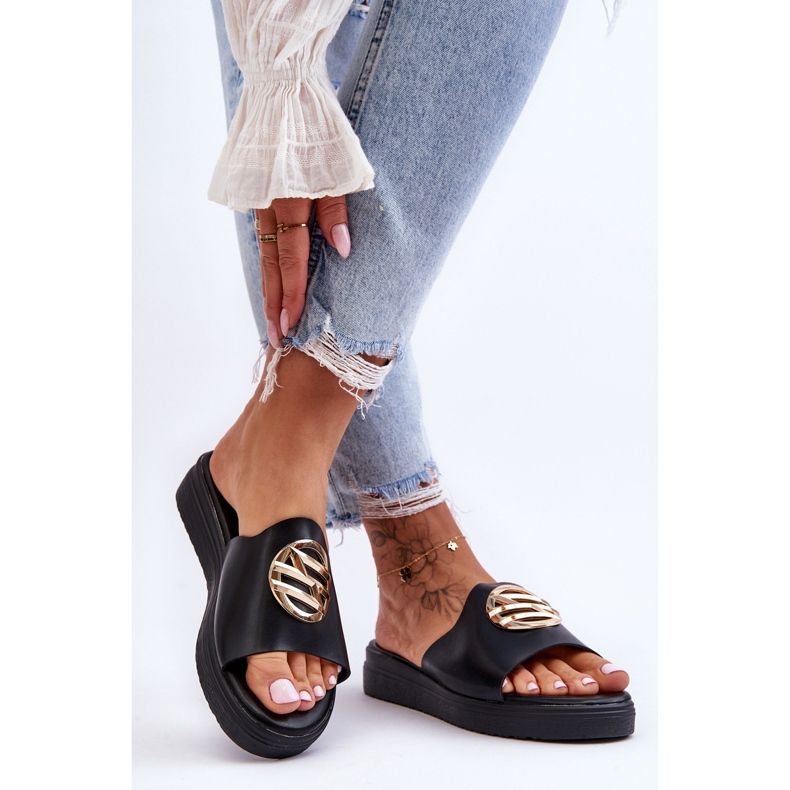 Kvinnors tofflor med svarta hemligheter dekoration 1