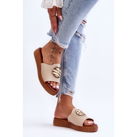 Kvinnors tofflor Beige hemligheter med dekoration 2