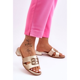 Eleganta tofflor för kvinnor med gyllene Atlantis-dekoration 1