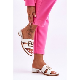 Eleganta tofflor för kvinnor med vit Atlantis-dekoration 1