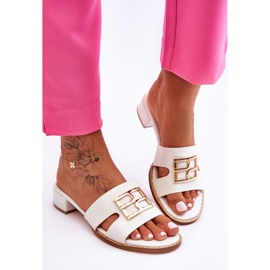 Eleganta tofflor för kvinnor med vit Atlantis-dekoration 2