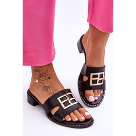 PG1 Eleganta tofflor för kvinnor med dekoration Svart Atlantis 1