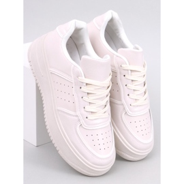 Secada Beige sneakers med hög sula 1