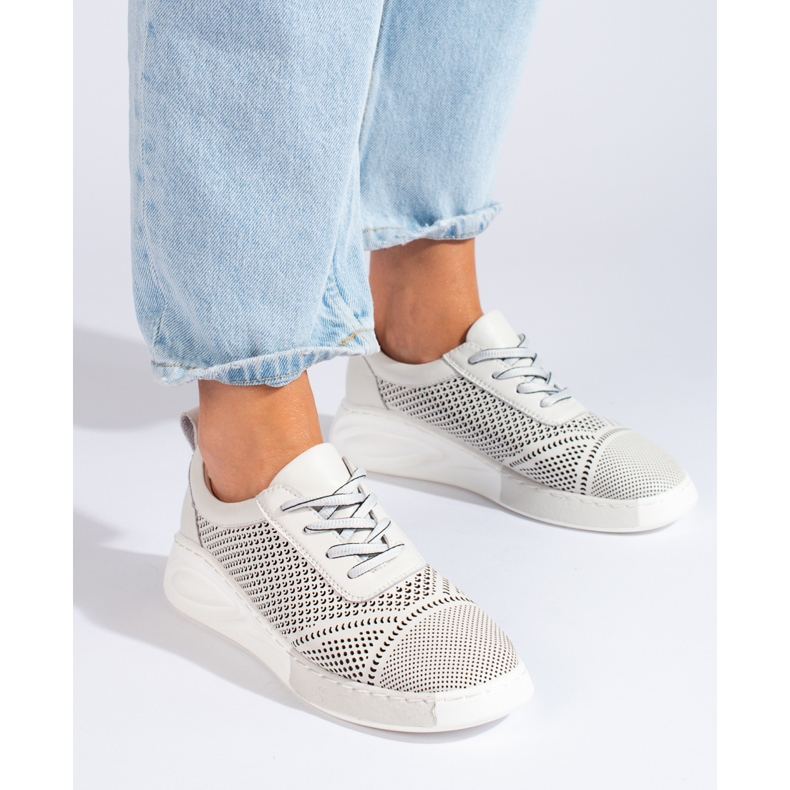 ARTIKER Lätta sneakers i läder grå 2