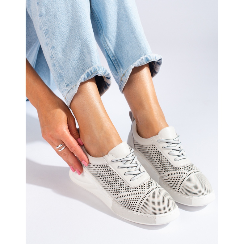 ARTIKER Lätta sneakers i läder grå 1