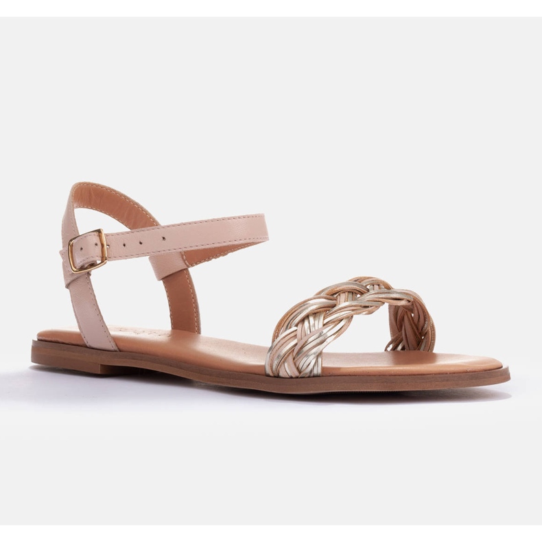 Marco Shoes Platta sandaler beige 1