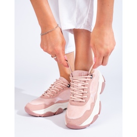 Big Star sneakers för kvinnor KK274385 rosa 1