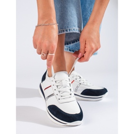 Skinnsneakers för kvinnor på Shelovet-plattformen vit 1