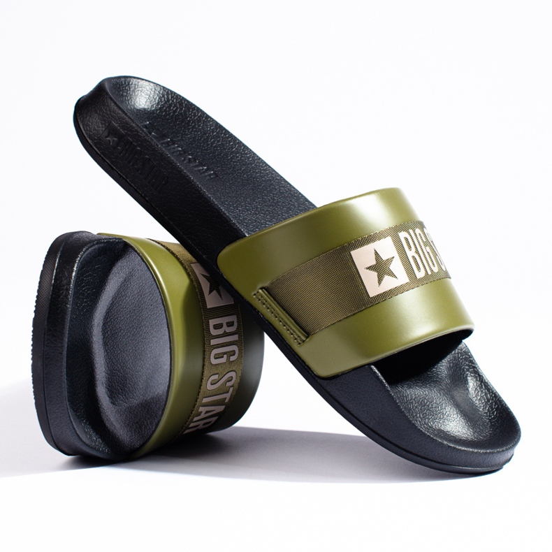 Gröna Big Star tofflor för män LL174458 1