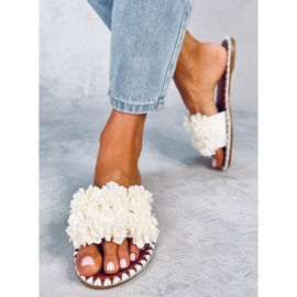 Prima White flower tofflor vit 2