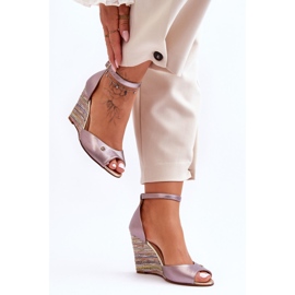 Lädersandaler Laura Messi 2603/783 Silver 2