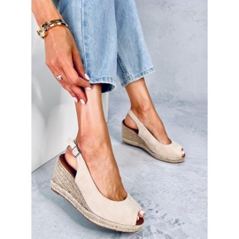 Nevil Beige espadrillor med öppen tå 2