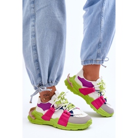 PS1 Moderiktiga sportskor med snörning för kvinnor Grönrosa Chillout! 1