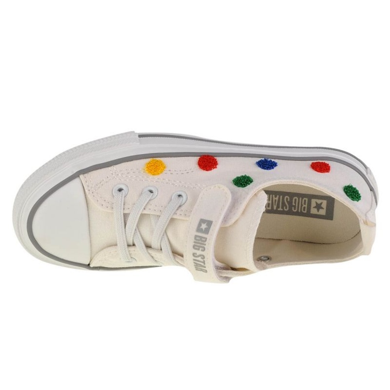 Sneakers för barn med kardborre Big Star JJ374053 Vit 5