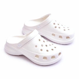 Foam Tofflor Crocs På En Chunky Sula Vit Katniss 1