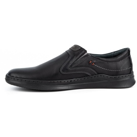 Olivier Casual slip-on skor för herr 284GT, svart 1