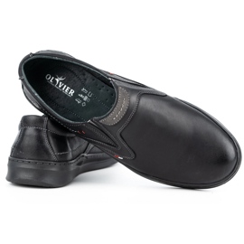Olivier Casual slip-on skor för herr 284GT, svart 3