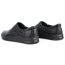 Olivier Casual slip-on skor för herr 284GT, svart 4