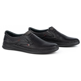 Olivier Casual slip-on skor för herr 284GT, svart 2