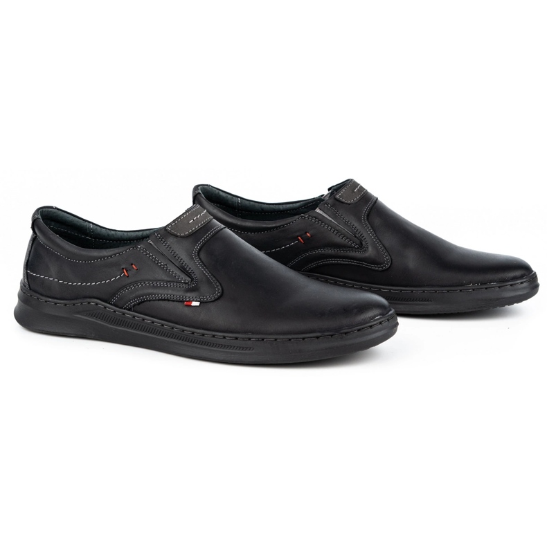 Olivier Casual slip-on skor för herr 284GT, svart 2