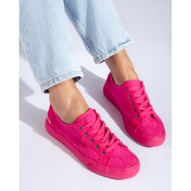 Rosa sneakers för kvinnor Big Star JJ274060 1